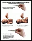 Thumbnail image of: Cómo medir la temperatura del cuerpo (axilar): ilustración